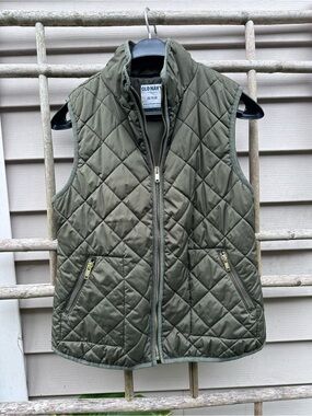Old Navy Olive Green Quilted Vest